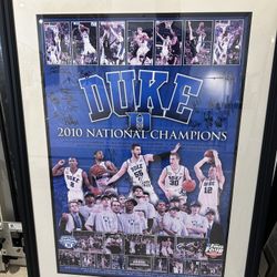 Duke Autographed Framed Poster