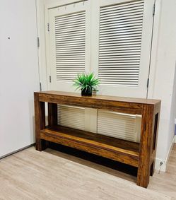 62.99 in.  Rectangle Console Table assembled W-32