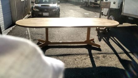Large oak conference table