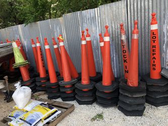 Safety Cones with bases