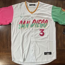 San Diego Padres Jackson Merrill White City Connect MLB Jersey Adult Large