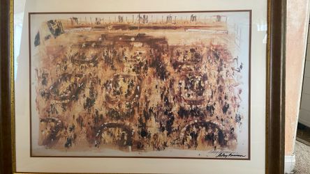 Authentic Signed LeRoy Neiman NY STOCK MARKET SERIGRAPH NYSE Exchange