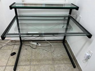 Glass Computer Desk - $150