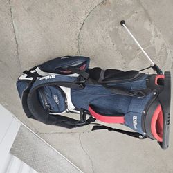 Wilson Staff 5 Way Stand Bag GrayBlue/Red/White/Black 