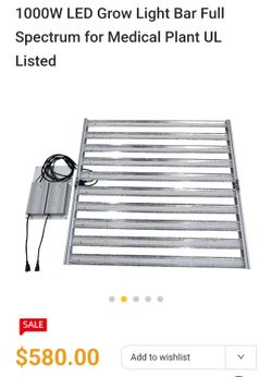 1000W LED Grow Light Bar Full Spectrum for Medical Plant UL Listed