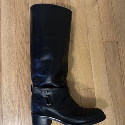 J.Crew Black Leather Boots - Size 6