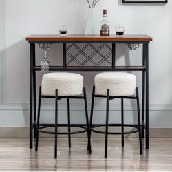 26" Comfortable Upholstered Counter Chairs