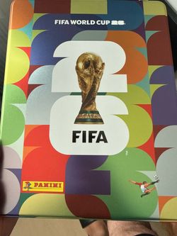 Panini world cup tin box with stickers and album