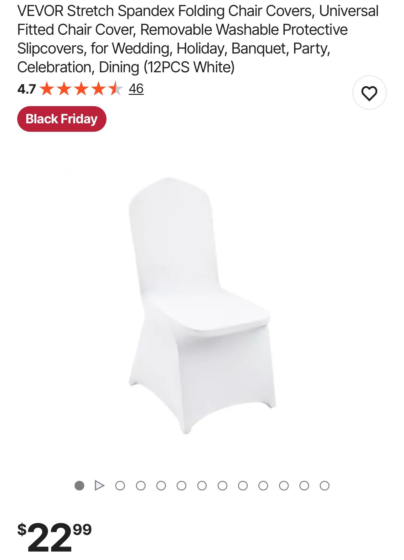 VEVOR Stretch Spandex Folding Chair Covers