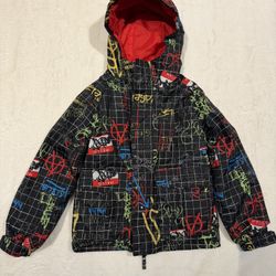 Youth Graffiti Print Burton Ski Jacket Size 5/6