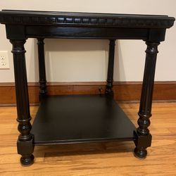 Black Wooden End Table / Lamp Table
