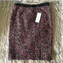 NWT Rebecca Taylor Tweed Pencil Skirt Size 2 / Small