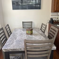 Real Marble 6 Seat Dining Table