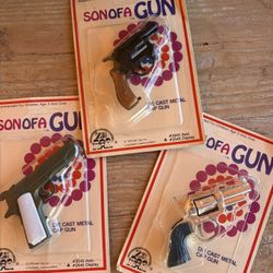 Zee Toys 1976 Lot Of 3 Vintage Die Cast Guns Replica Like New