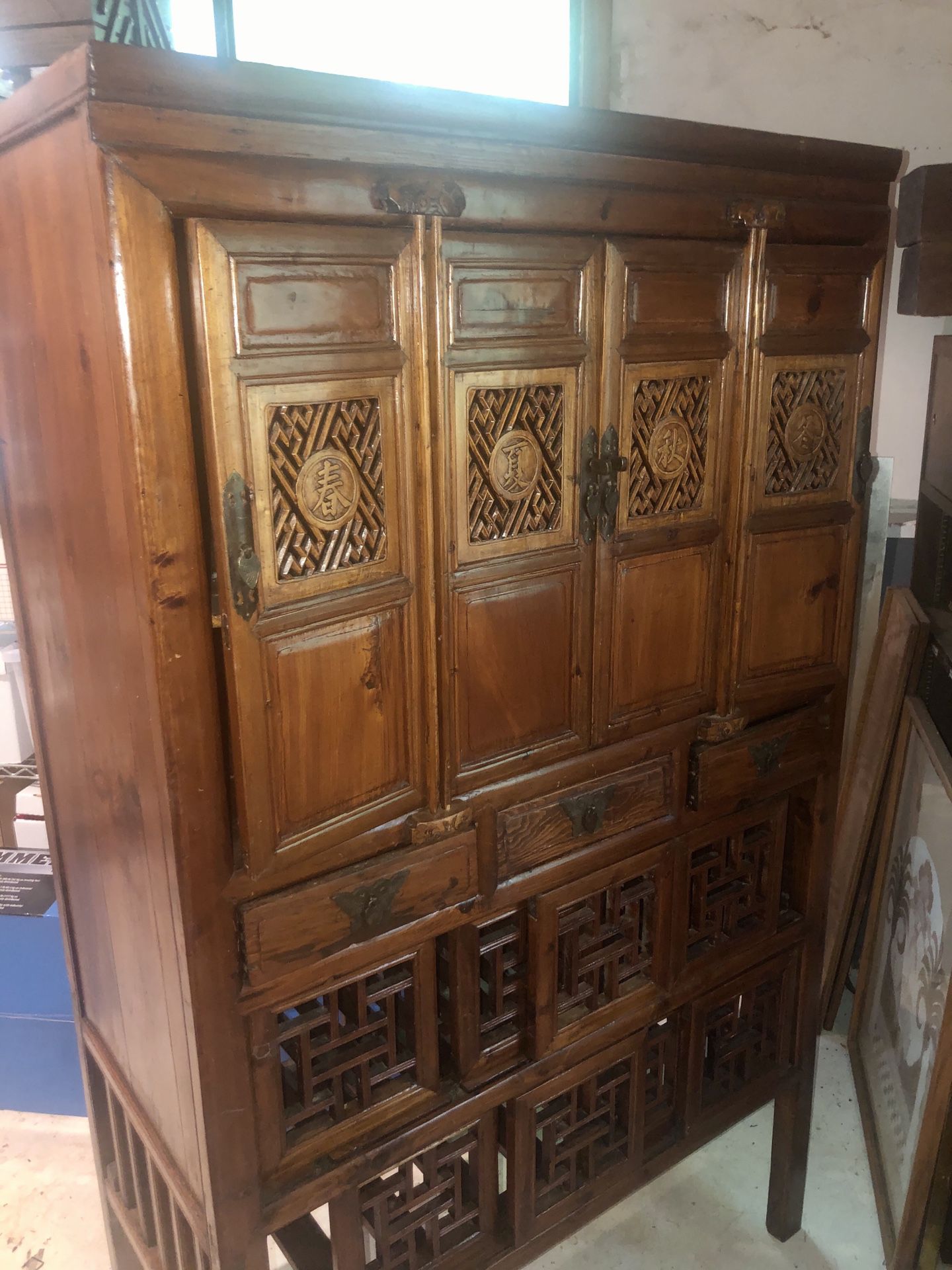 Antique Asian Inspired Armoire