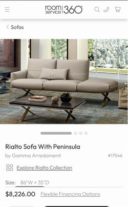 Gamma Italian Leather Couch