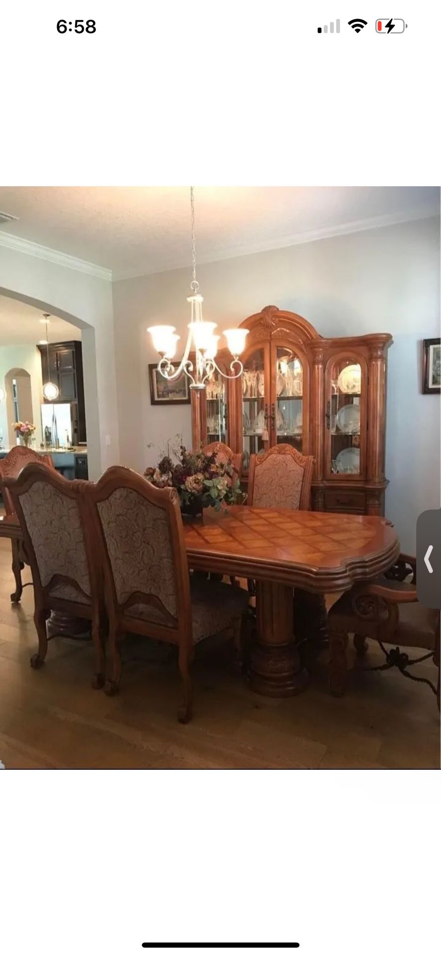 Beautiful Monti Carlo Snow Dining Set ( deliver Include In Price )