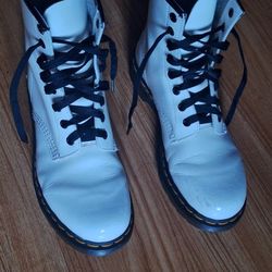 Dr. Martens White 1460 Leather Boots