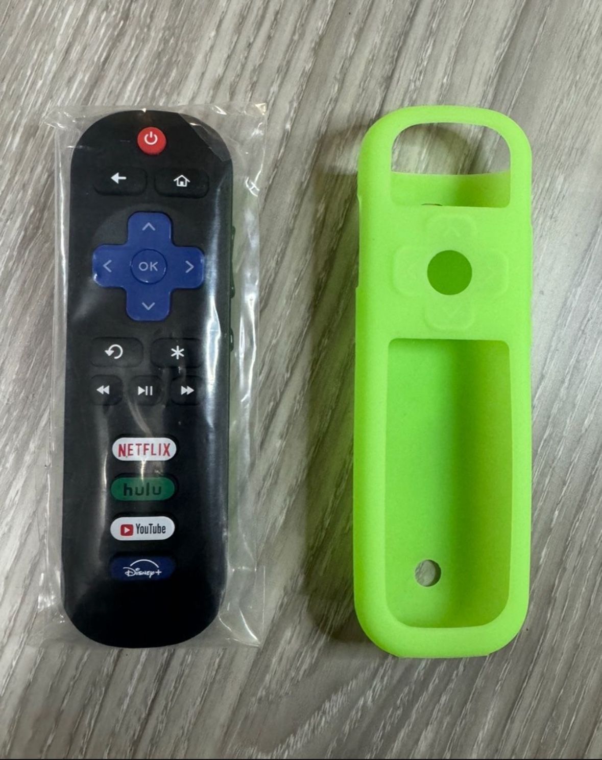 Remote Control+Silicone Cover for TCL/Hisense/Onn/Roku Series TV NETFLIX Ytube.