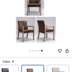 Dining chair, retro backrest, wooden feet and soft polyurethane cushion, office chair, for family/dining room, 7 colors (color: F)