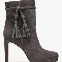 Worn Once Via Spiga Women's Bristol Steel Suede 8  Boots Boot Shoe 