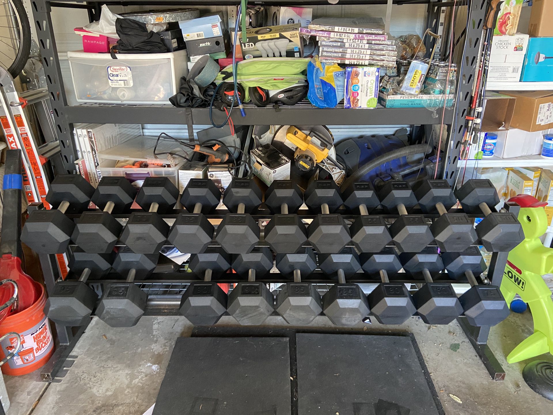 Rep Fitness 5-100lb dumbbell pairs $2/lb