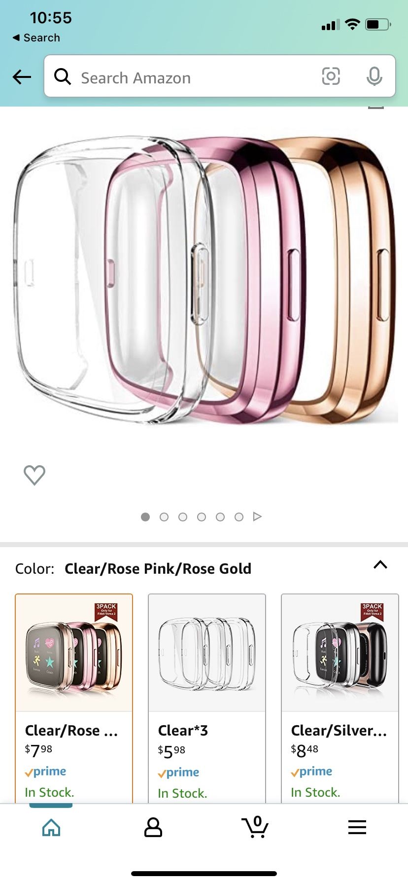 Fitbit versa 2- Screen protector case (3 Items)-LIKE NEW