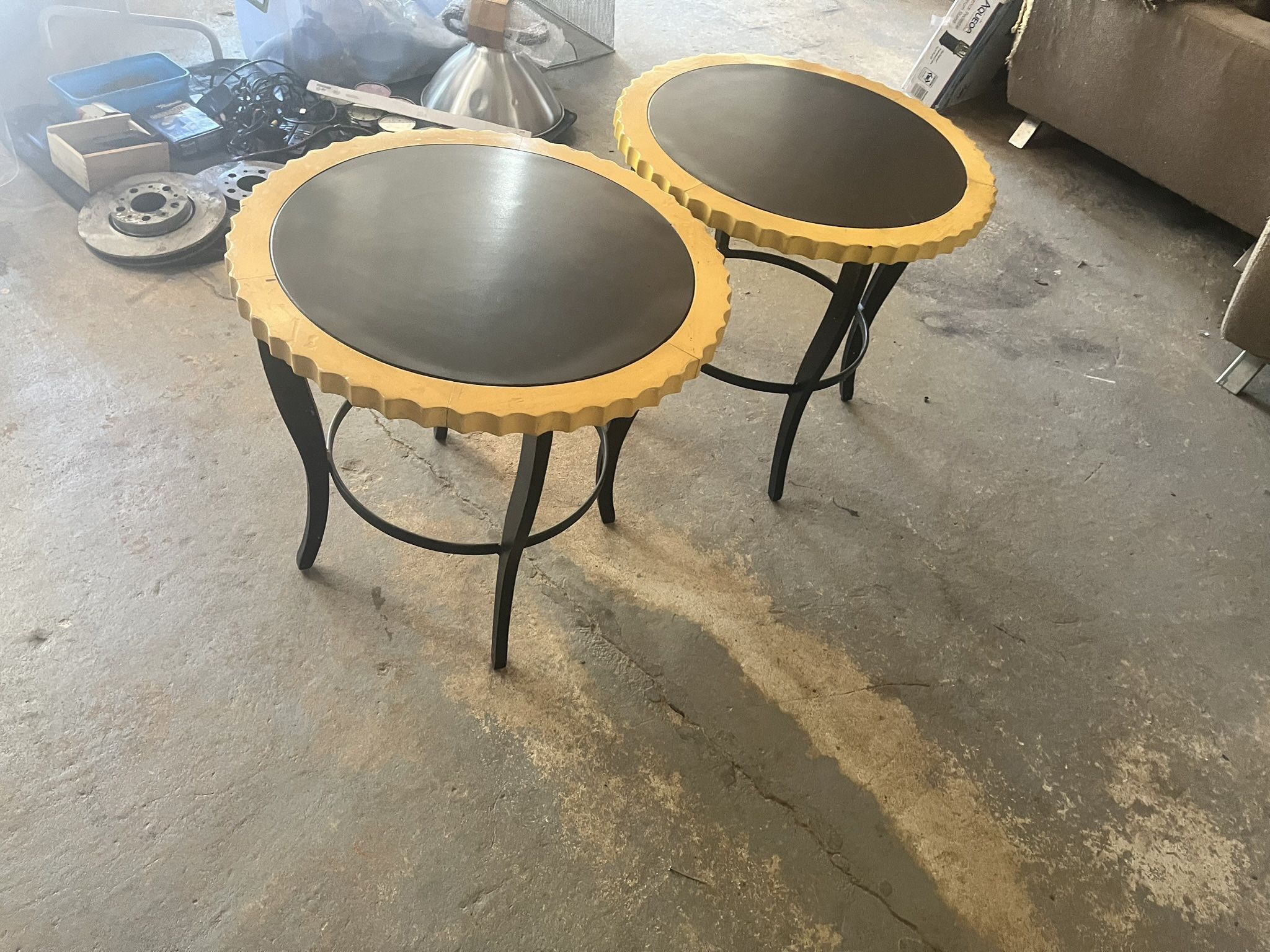 Soho Design House. Black And Yellow Medium End Table