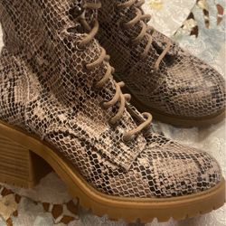 Ladies Faux Snake Skin Boots By Sonoma 