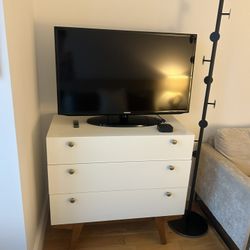 CB2 white  Chest Of Drawers 