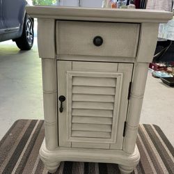 Antique White End Table