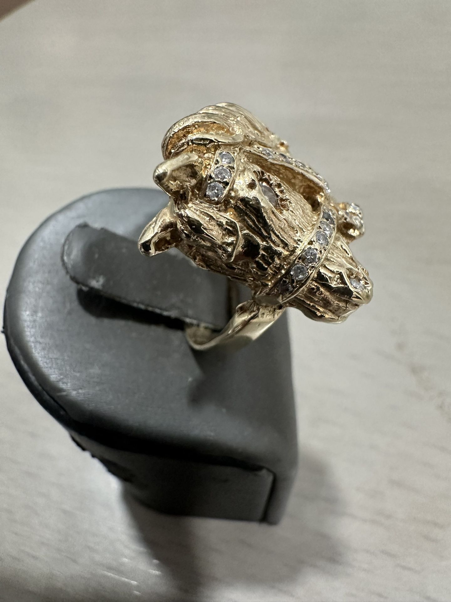 Horse Ring With Diamonds Custom  14k 