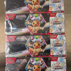 Pokemon Prismatic Evolutions Sams Club Bundle surprise box +booster tcg cards game
