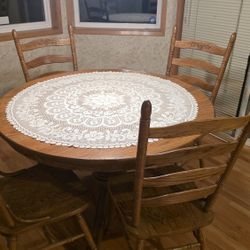 Wooden Dining Table and Chairs Set