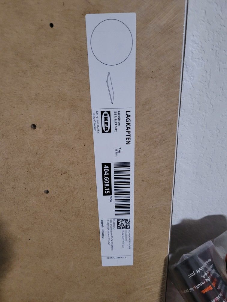 140x60cm White Tabletop (lagkaptan)