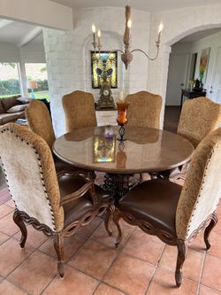 Granite dining table and chairs hot sale