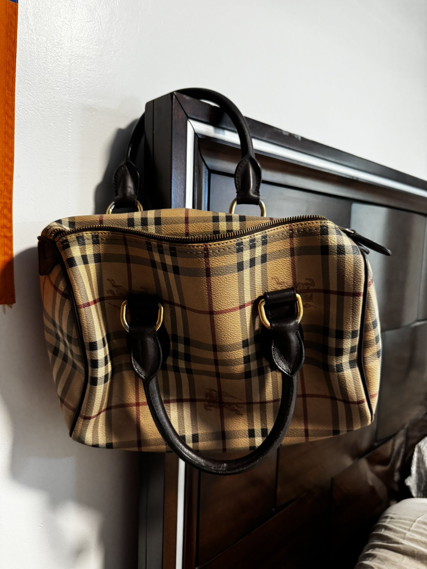 BURBERRY HAYMARKET CHECK MEDIUM BOSTON BAG