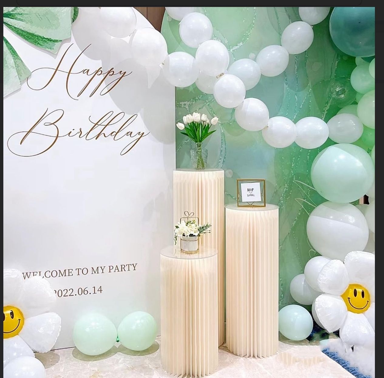 Cylinder Stands for Party 3Pcs