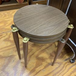 Set Of 3 MCM Round Stacking Tables 