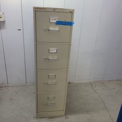 Metal File Cabinet With Key In Good Condition $ 65