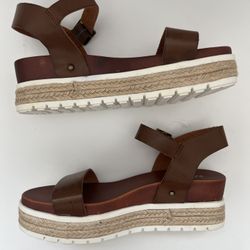 Mia Kiera Platform Athletic Womens Sandals Cognac Size 8.5 M