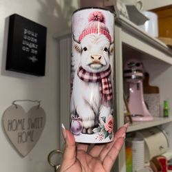 20oz Christmas Cow Tumbler