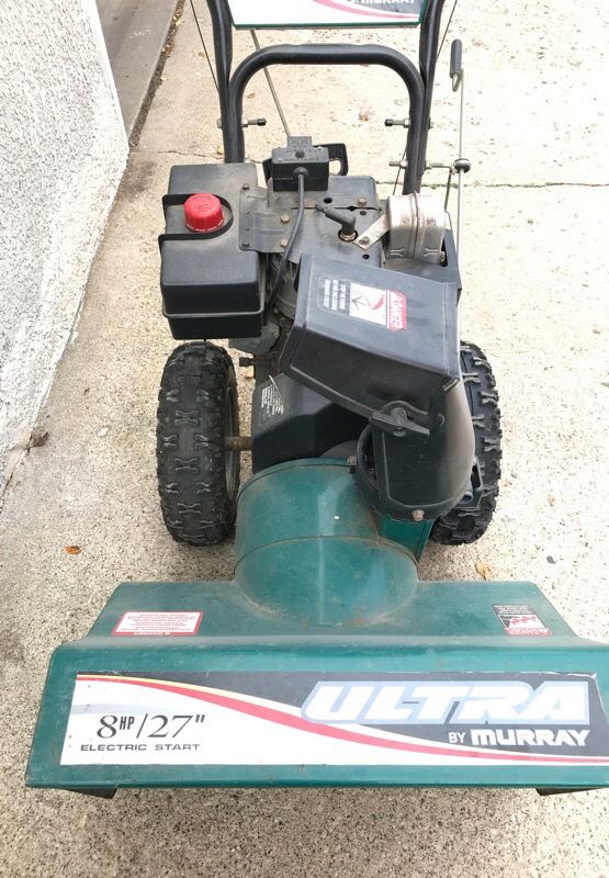 SnowBlower. Murray 8hp, 27””, electric start. 6 speeds forward, 2