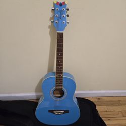 3/4 Acoustic Guitar Daisy Rock  Delentante 2000s- Blue