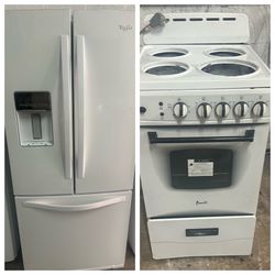 30 Wide French Door Refrigerator & 20 Inch Wide Range