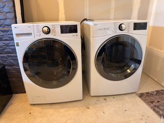 LG Washer & Dryer Set — Front Load, Steam, Wi-Fi | WM3900HWA + DLEX3900W