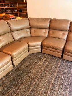 Free faux leather sectional couch