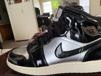 Jordan Metallic Silver and Black 7 youth