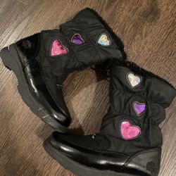 Girls Heart Sparkle Snow Boots Size 12 By Totes 