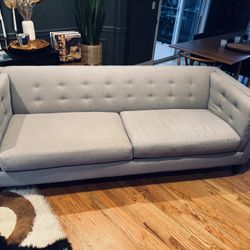 Macys 88in Grey Sofa 